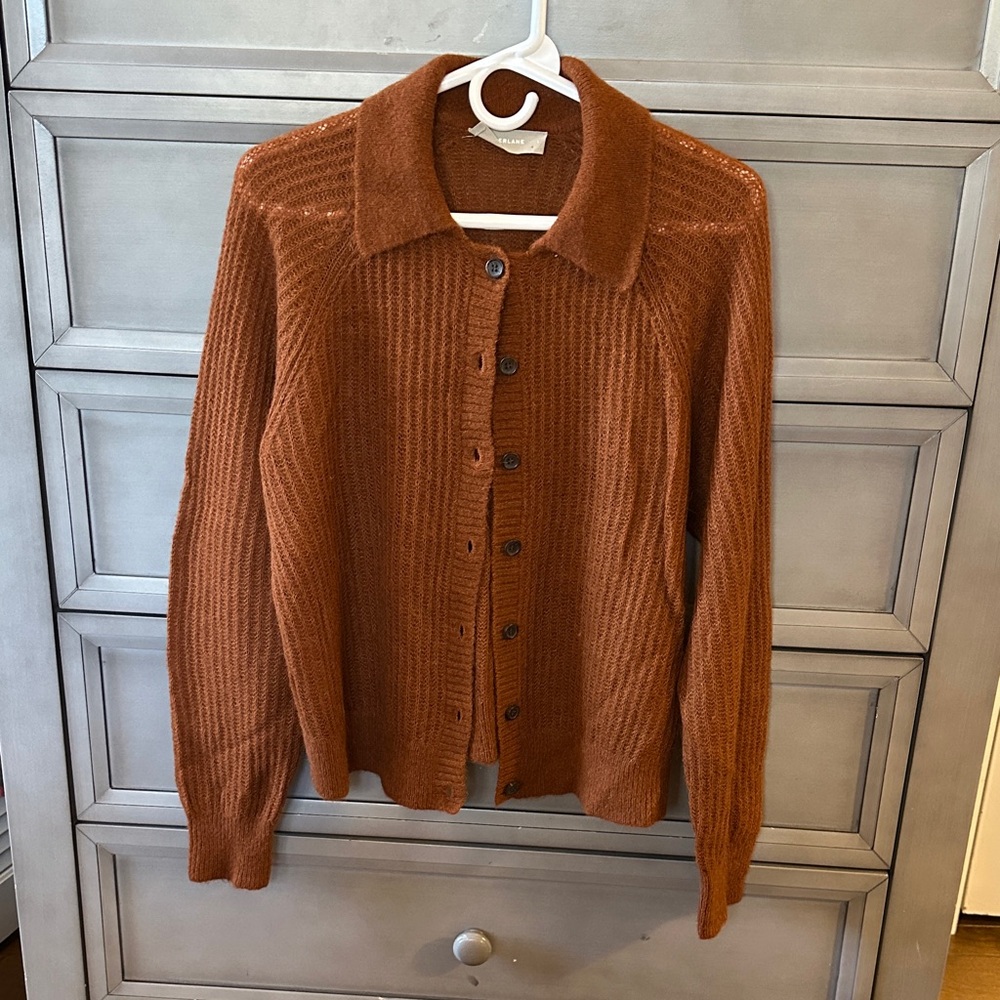 Everlane Rust Cardigan Sweater